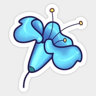 Blue blossom sticker Sticker